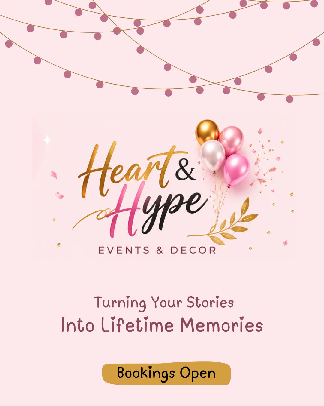 Beautiful event decoration by Heart & Hype